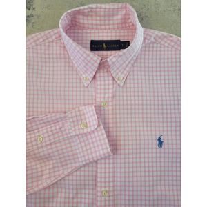 Ralph Lauren pink plaid shirt sz Large